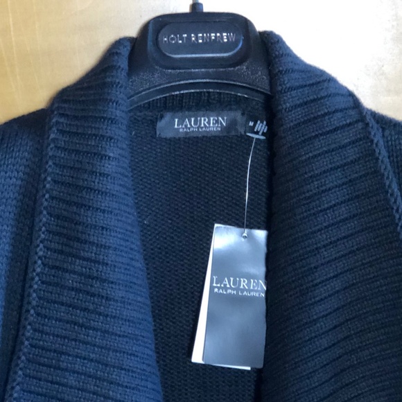 NWT Ralph Lauren Black Erindaria Aztec/ Fair Isle cardigan in size M - Picture 7 of 9